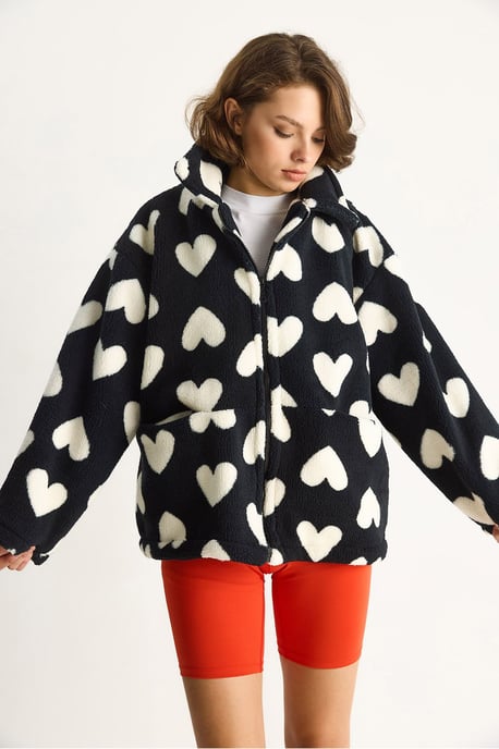 Textured Jacket Collar Puffer Down Coat - Image 5