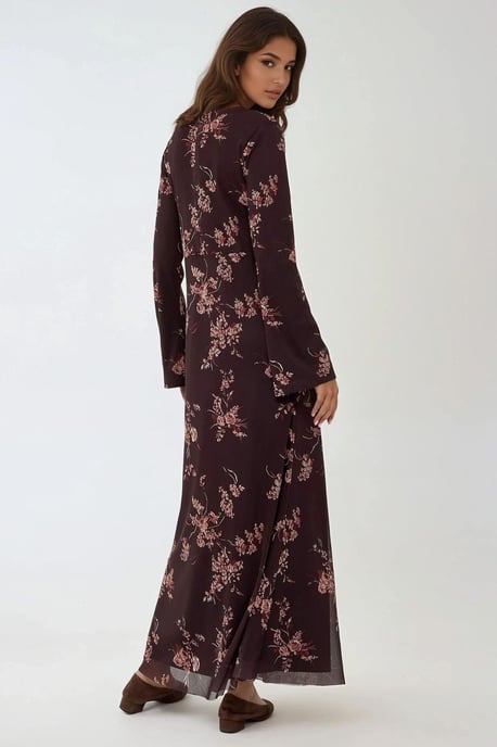 Floral Printed Modest Dress - Image 4