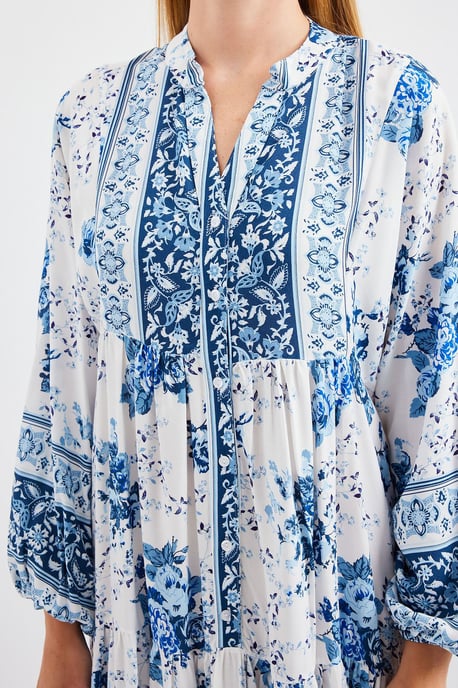 Geprinte V-hals Maxi-jurk - Image 6