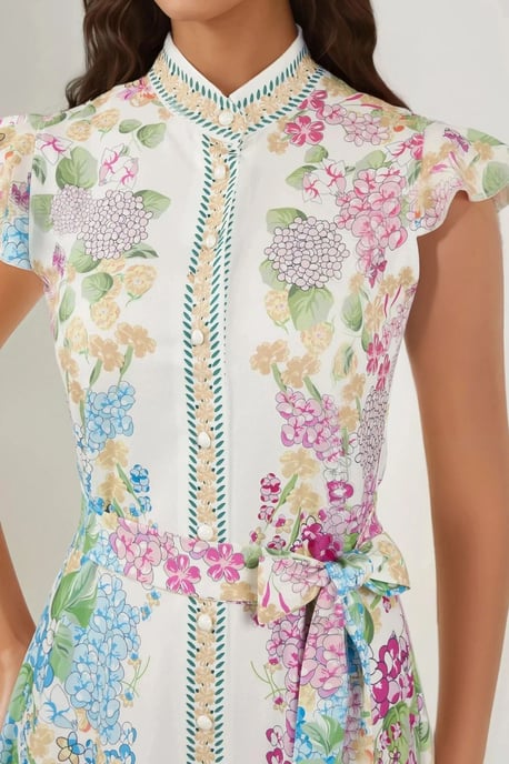 Floral Tippet Maxi Dress - Image 3