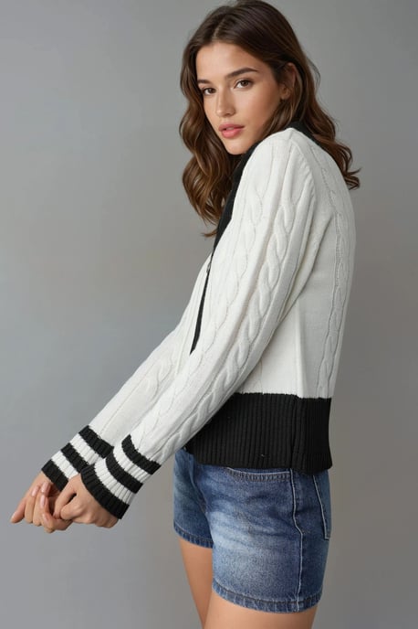 Polo-hals Zip-up cardigan - Image 2
