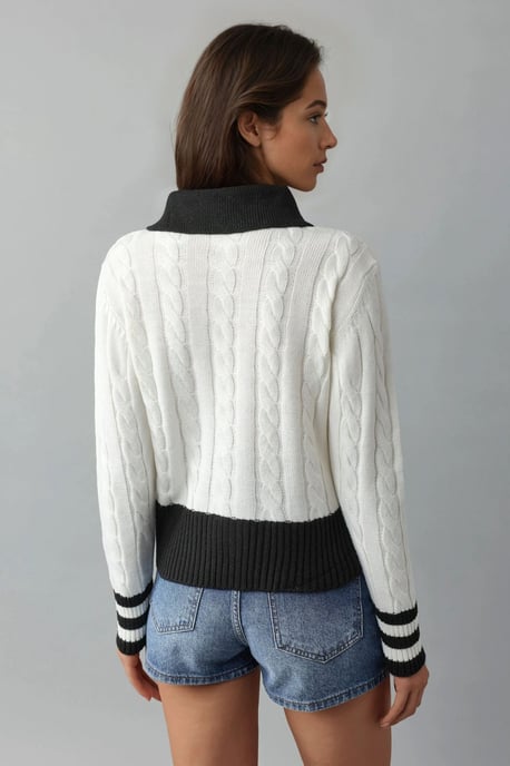 Polo-hals Zip-up cardigan - Image 3