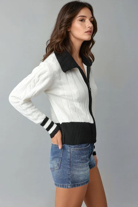 Polo-hals Zip-up cardigan - Image 4