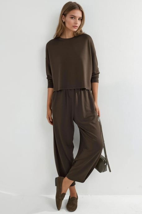 Modal Touch Blouse & Salwar Pants Co-ord Set - Image 1