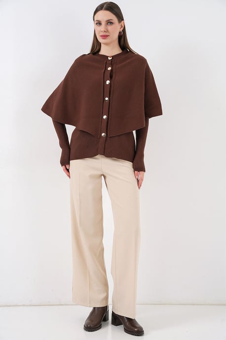 Ribbed Textured Long Sleeve Button-Up Cardigan - Image 2