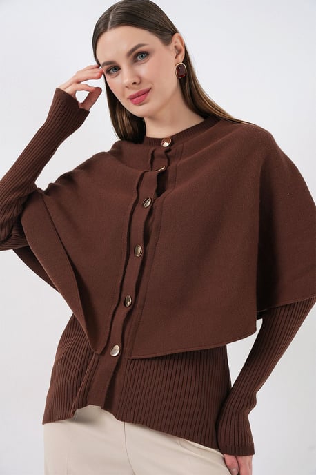 Ribbed Textured Long Sleeve Button-Up Cardigan - Image 3