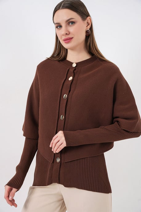 Ribbed Textured Long Sleeve Button-Up Cardigan - Image 4