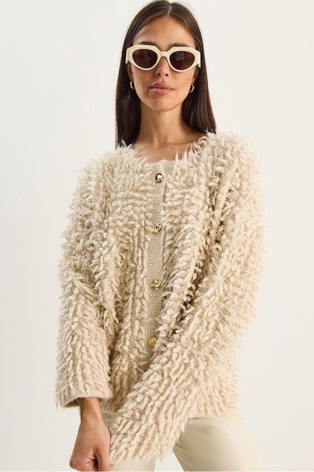Gestructureerde Knopen Cardigan - Image 1