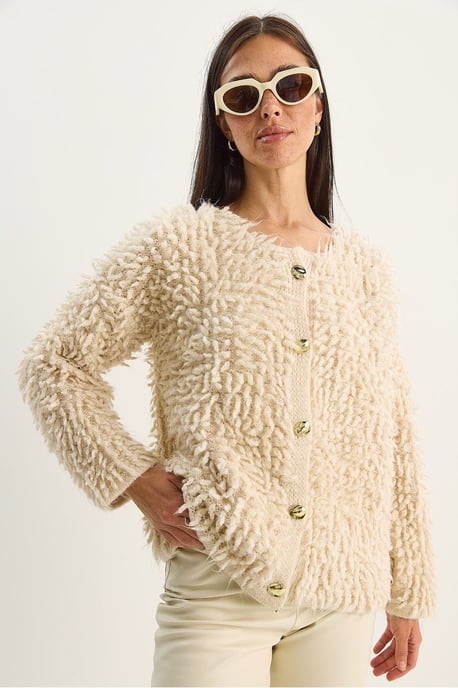 Gestructureerde Knopen Cardigan - Image 2
