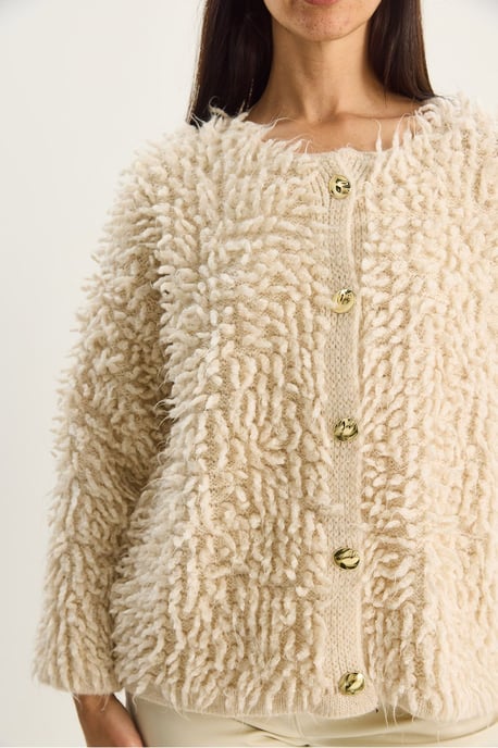 Gestructureerde Knopen Cardigan - Image 5