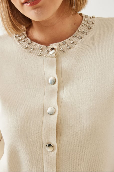 Crop Cardigan met Accessoire Detail - Image 3