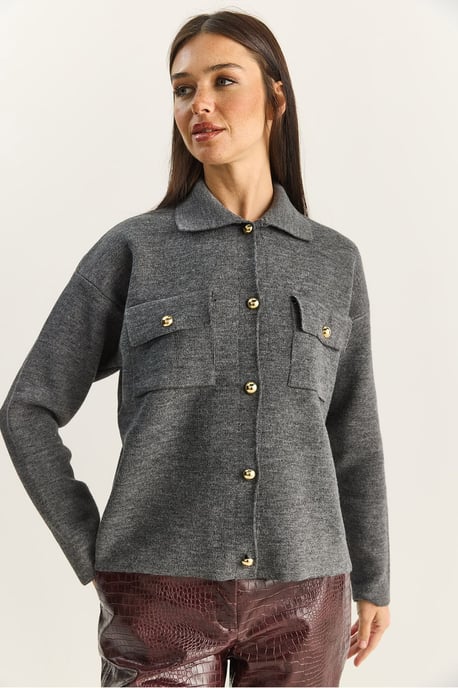 Polo Kraag Cardigan - Image 1