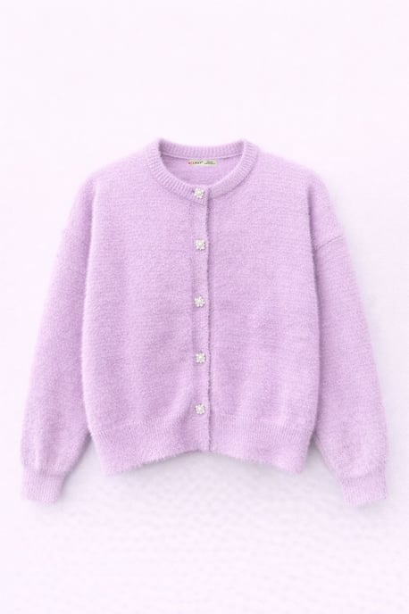 Oversized Jacquard Knopen Cardigan - Image 1