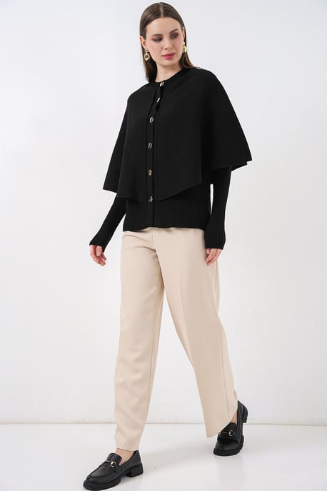 Ribbed Textured Long Sleeve Button-Up Cardigan - Image 2
