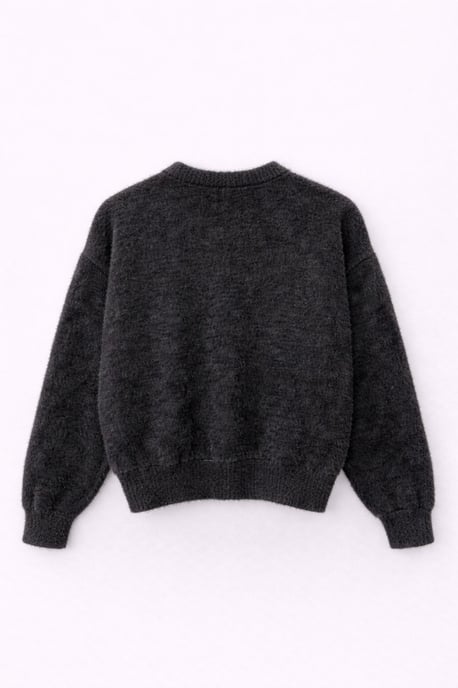 Oversized Jacquard Knopen Cardigan - Image 3