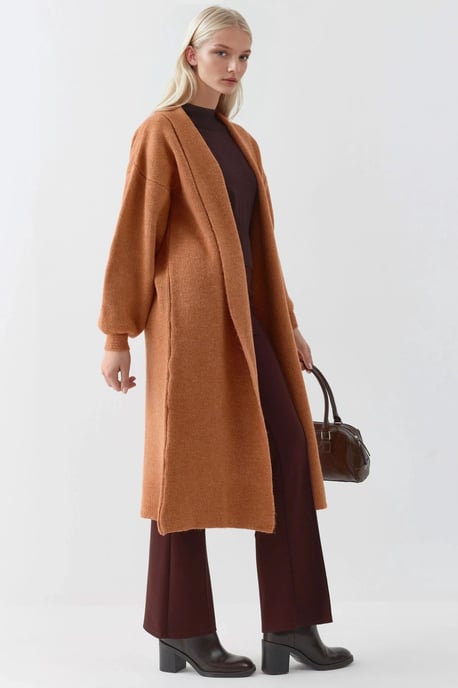 Lange Pasvorm Gebreide Cardigan - Image 3