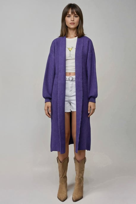 Lange Fit Brei Cardigan - Image 5