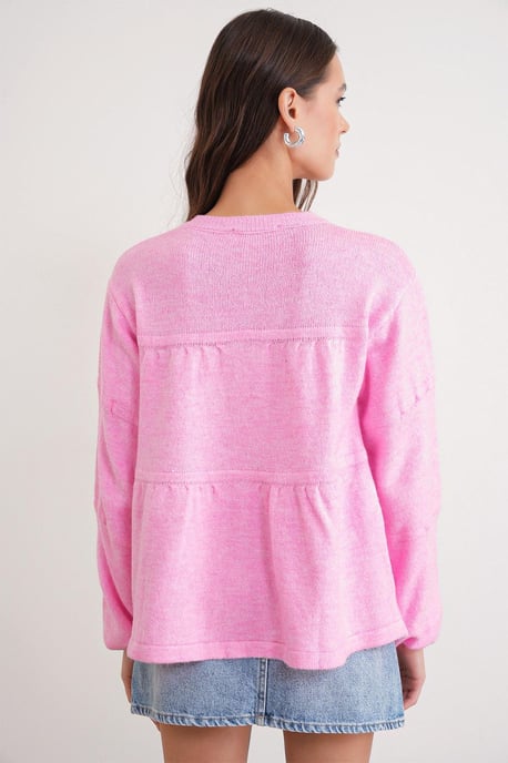 Tie-Detail Loose Knit Sweater - Image 5