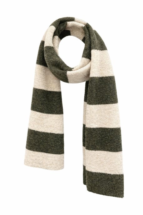 Randig V-ringad stickad cardigan med knappar framtill - Image 3
