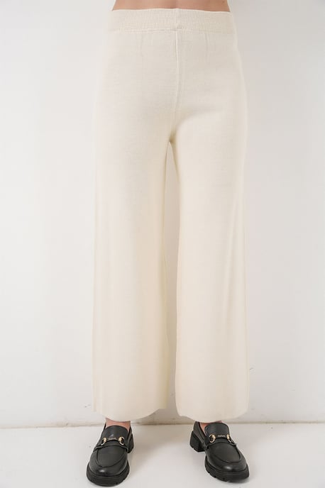 V-Neck Cardigan and Wide Leg Pants Set - Image 2
