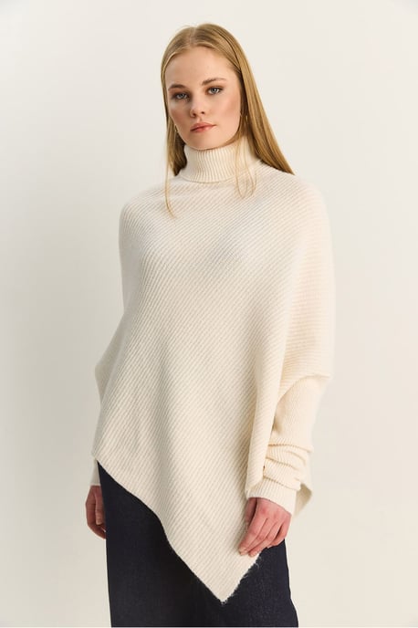 Oversized Turtleneck Ribbed Knit Sweater - Image 4