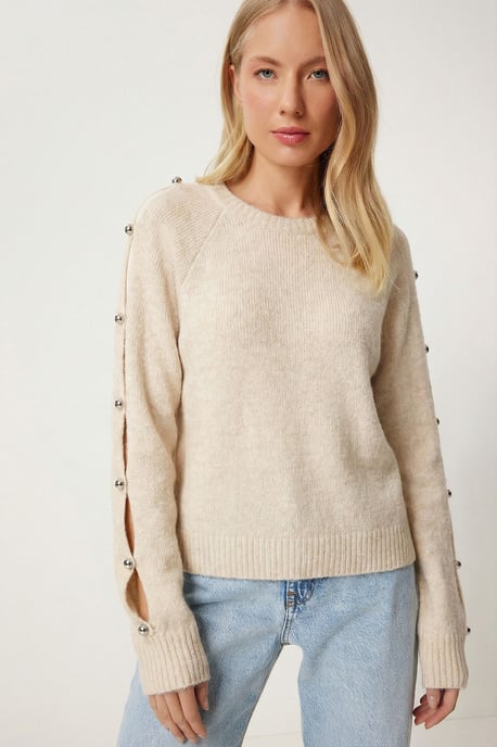 Crew Neck Uitsnijding Trui - Image 3