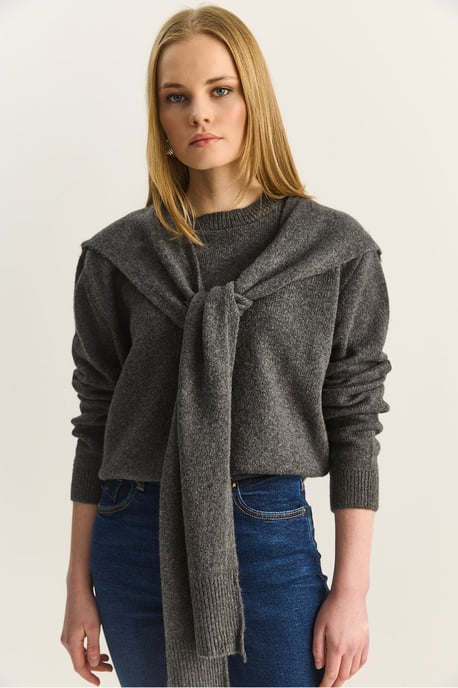 Regular Fit Crew Neck Ribbed Sweater - Image 3