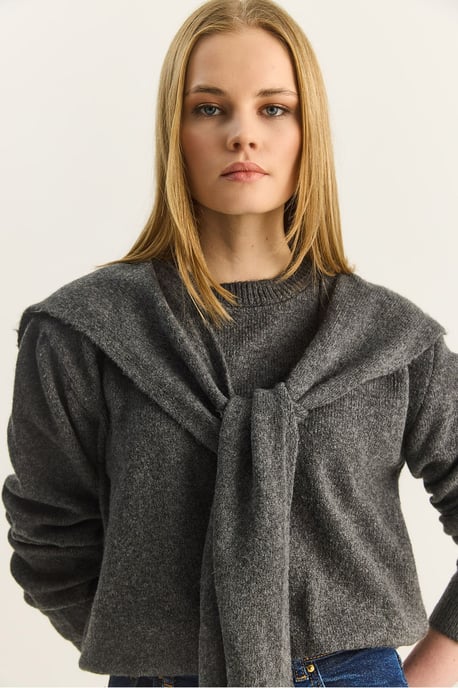 Regular Fit Crew Neck Ribbed Sweater - Image 5