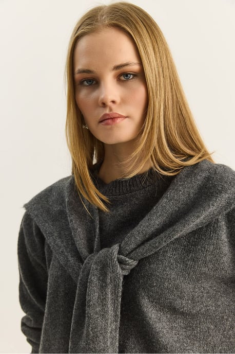 Regular Fit Crew Neck Ribbed Sweater - Image 6