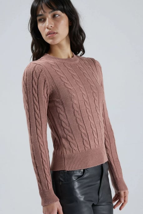 Fitted Cable Knit Sweater - Image 4
