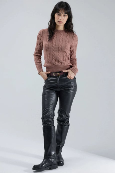 Fitted Cable Knit Sweater - Image 5