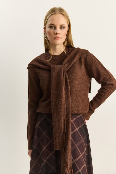 Regular Fit Crew Neck Ribbed Sweater - Image 6
