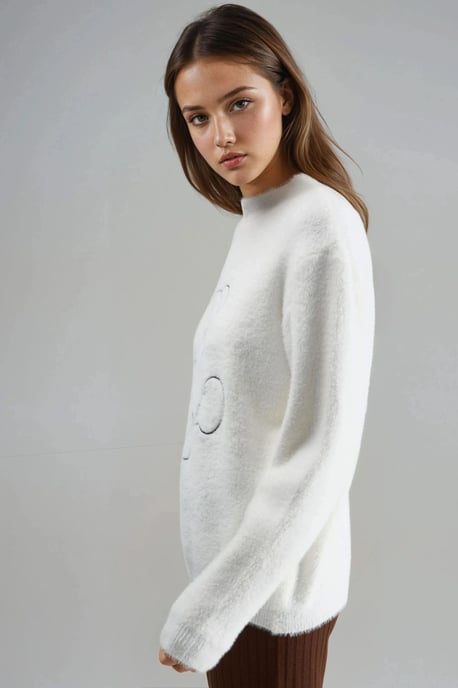 Oversize Teddy Bear Plush Sweater - Image 2