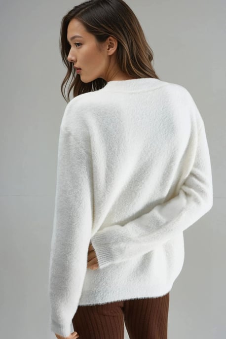 Oversize Teddy Bear Plush Sweater - Image 3