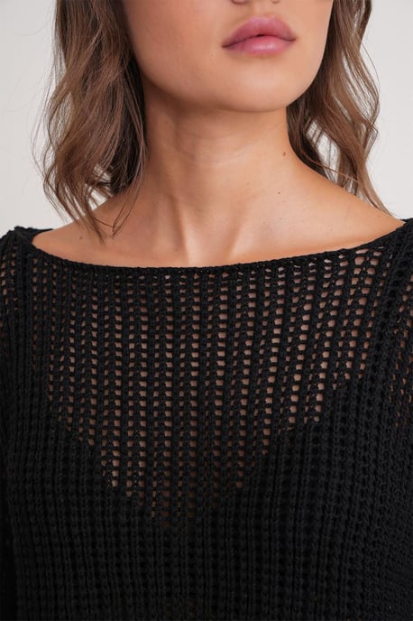 Gehaakt Crop Top met Boot-Hals - Image 6