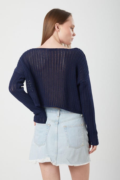 Gehaakt Crop Top met Boot-Hals - Image 5