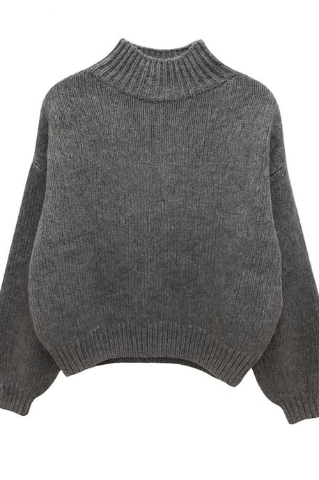Relaxed Fit Crew Neck Dikke Gebreide Trui - Image 5