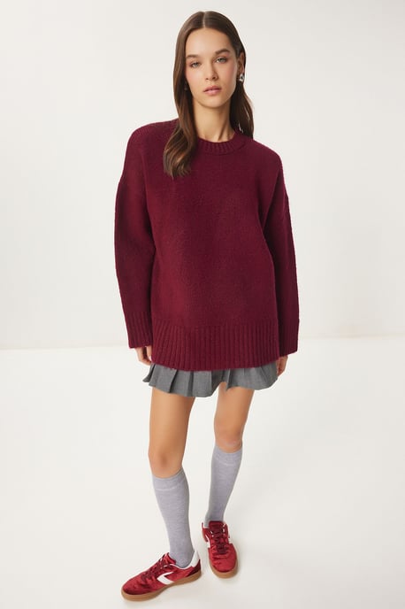 Crew Neck Oversized Basic Tröja - Image 2