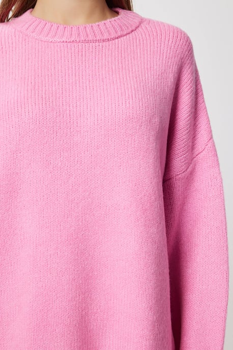 Crew Neck Oversized Basic Tröja - Image 5