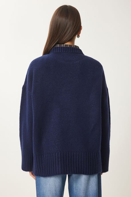 Oversized Basic Tröja med Rundad Hals - Image 6