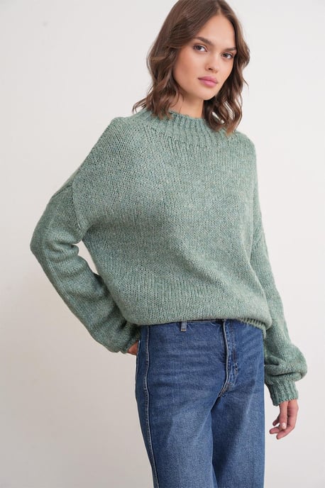 Relaxed Fit Crew Neck Dikke Gebreide Trui - Image 4