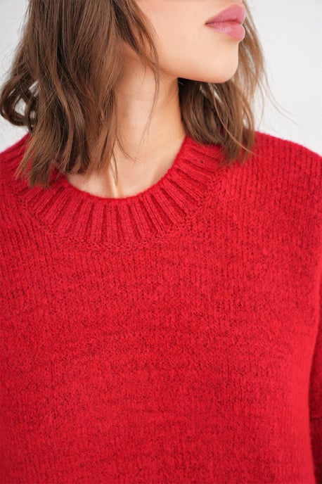 Oversized Geribbelde Trui met Ronde Hals - Image 5