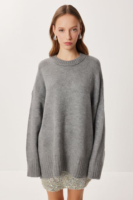 Crew Neck Oversized Grundtröja - Image 3