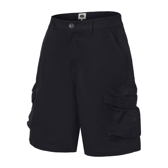 Pretty Green Mens Cotton Reinforced Tailored Casual Cargo Shorts (Black) - Image 3
