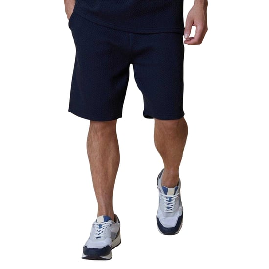 Threadbare Heren Mitch Textuur Shorts (Marine) - Image 2