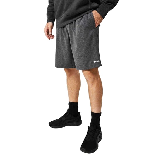 Slazenger Heren Casual Jersey Korte Broek van Katoenmix (Houtskool) - Image 1