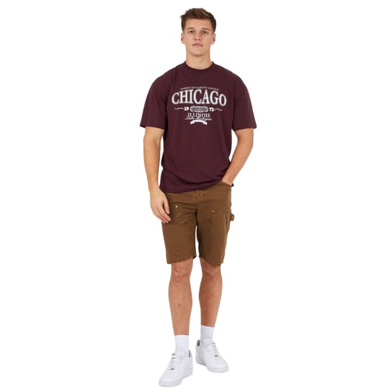 Brave Soul Mens Woven Carpenter Loose Fit Casual Shorts (Brown) - Image 1