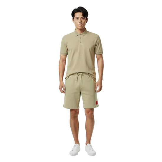 Hugo Heren Fleece Sweat Shorts (Donkergroen) - Image 3
