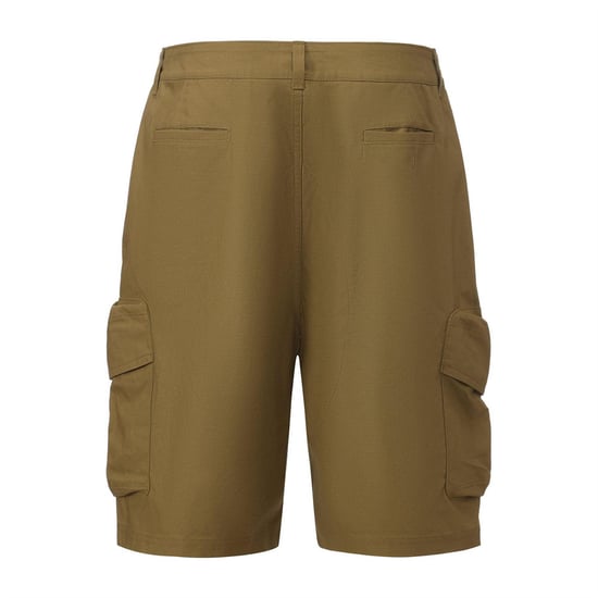 Pretty Green Mens Cotton Reinforced Tailored Casual Cargo Shorts (Khaki Green) - Image 2