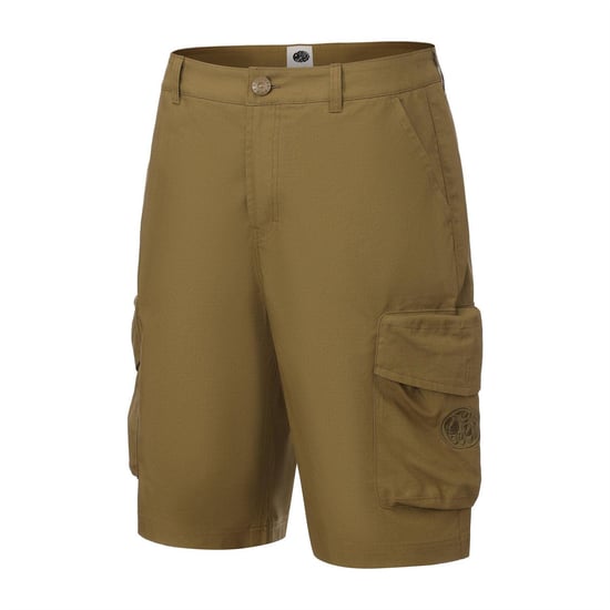 Pretty Green Mens Cotton Reinforced Tailored Casual Cargo Shorts (Khaki Green) - Image 3